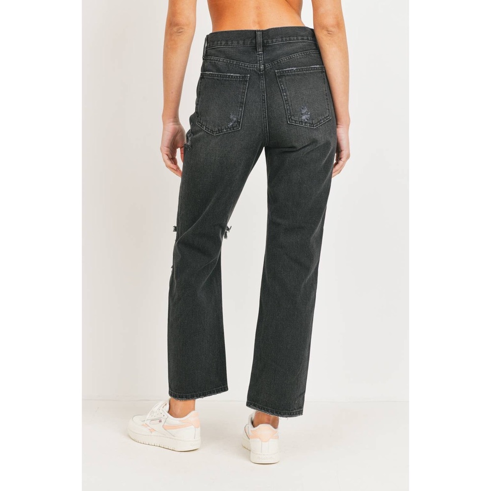 PRICE DROP Dylan Washed Black High Rise Distressed Dad Jean - Picture 10 of 11